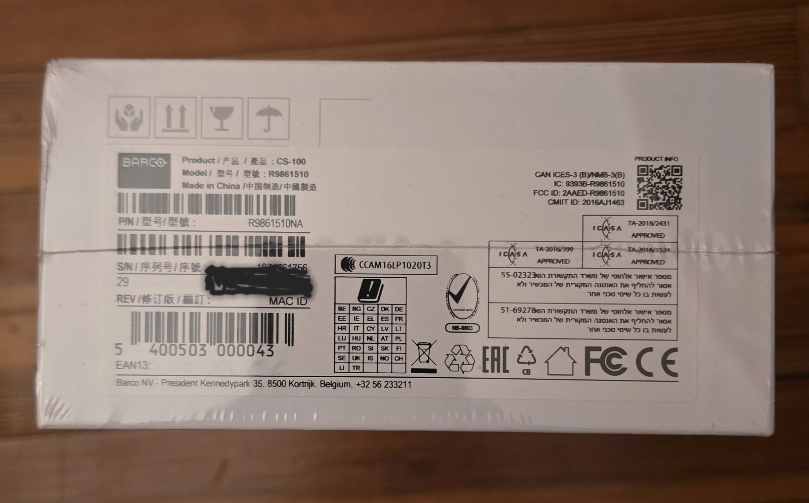 Barco ClickShare CS-100 Wireless Presentation System New In Factory Sealed Box