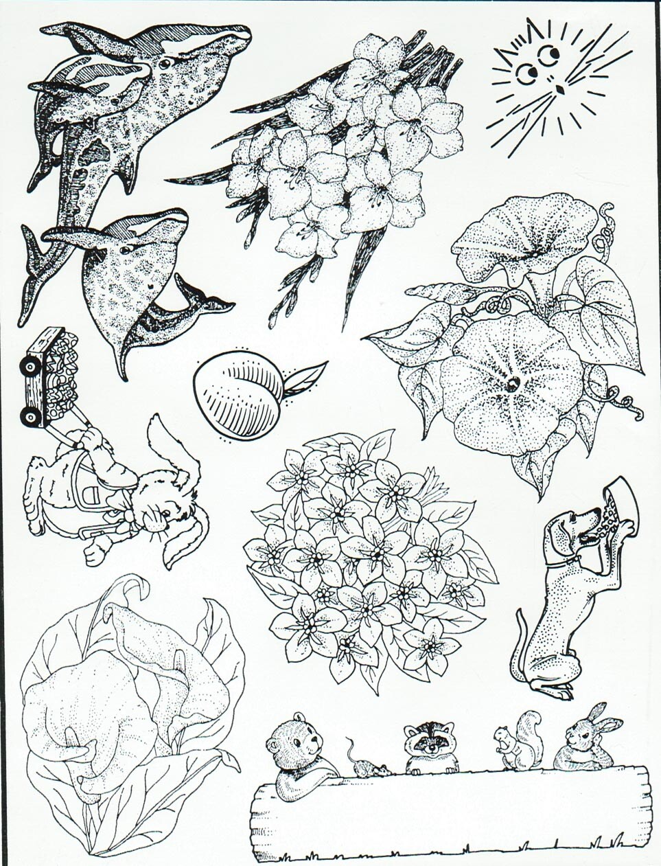 Unmounted Rubber Stamp Plate, Unmounted/Uncut Pink Rubber Stamps