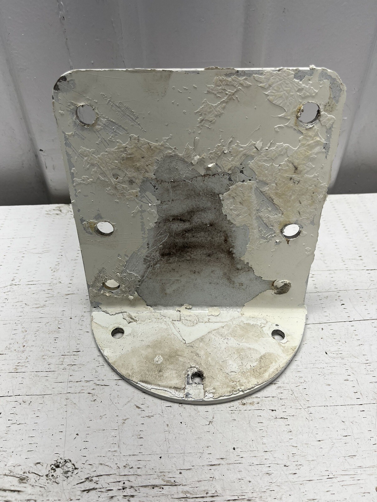 Stainless Sailboat Winch Base Bracket On 80 Degree Angle 7” Round