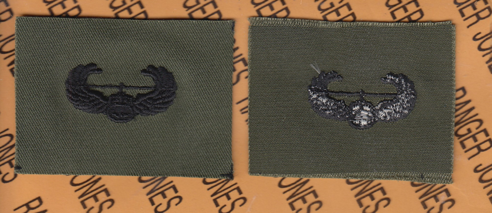 US Army Air Assault OD Green & Black BDU badge cloth patch
