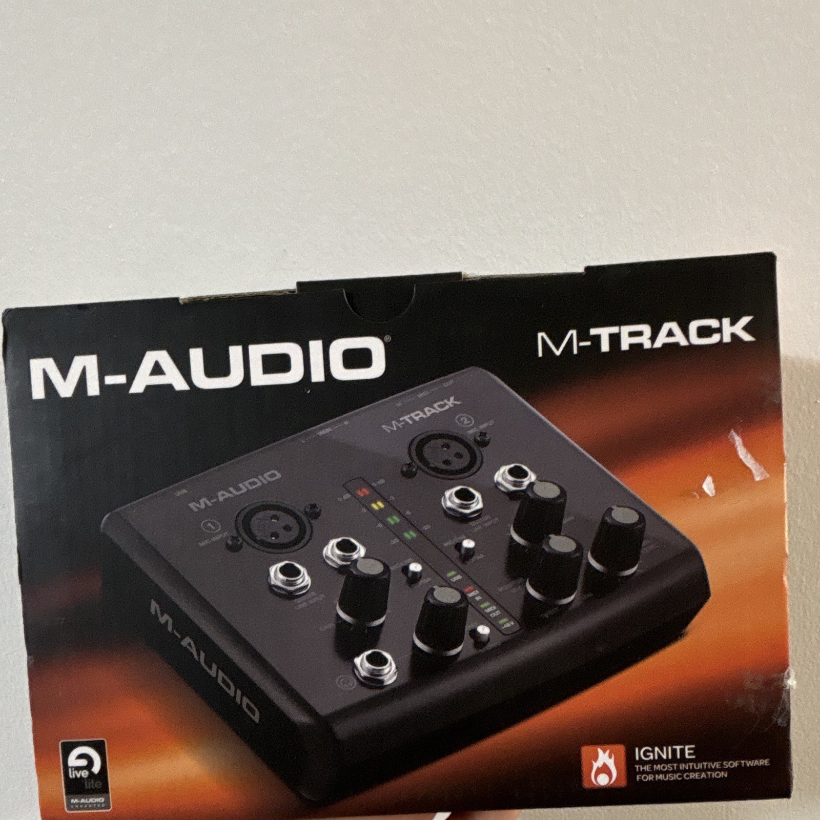M-Audio M-Track Duo USB Audio Interface 2-Channel with Power Cable and Manuals
