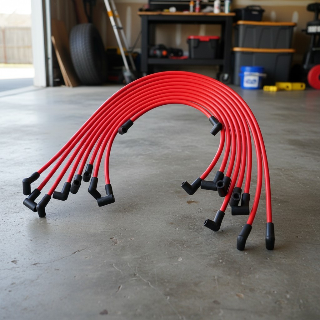 High-Temperature 10mm Spark Plug Wires with 90-Degree Boots - Ready to Install