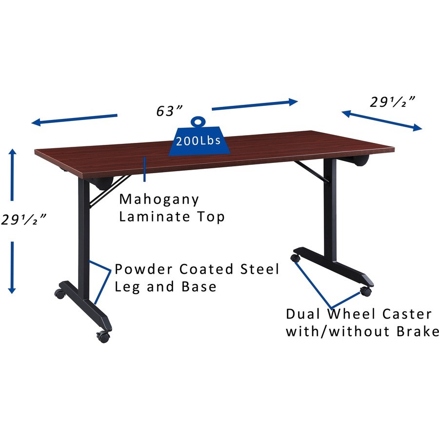Lorell Mobile Folding Training Table (llr-60740) (llr60740)
