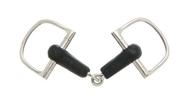 Rubber Mouth Snaffle Bit - Dee Ring - 5" Mouth - Stainless Steel