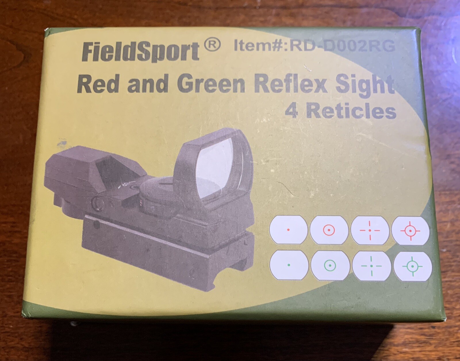 Fieldsport Red & Green Reflex Sight (4 Reticles) RD-D002RG * SCOPE * Used, works