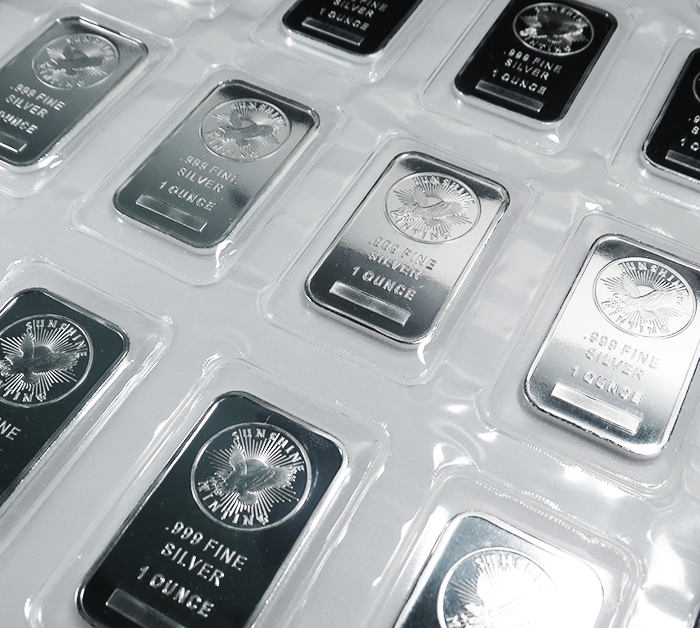 Lot of 5 - 1 Troy oz Sunshine Mint .999 Fine Silver Bar Mint Mark SI Sealed