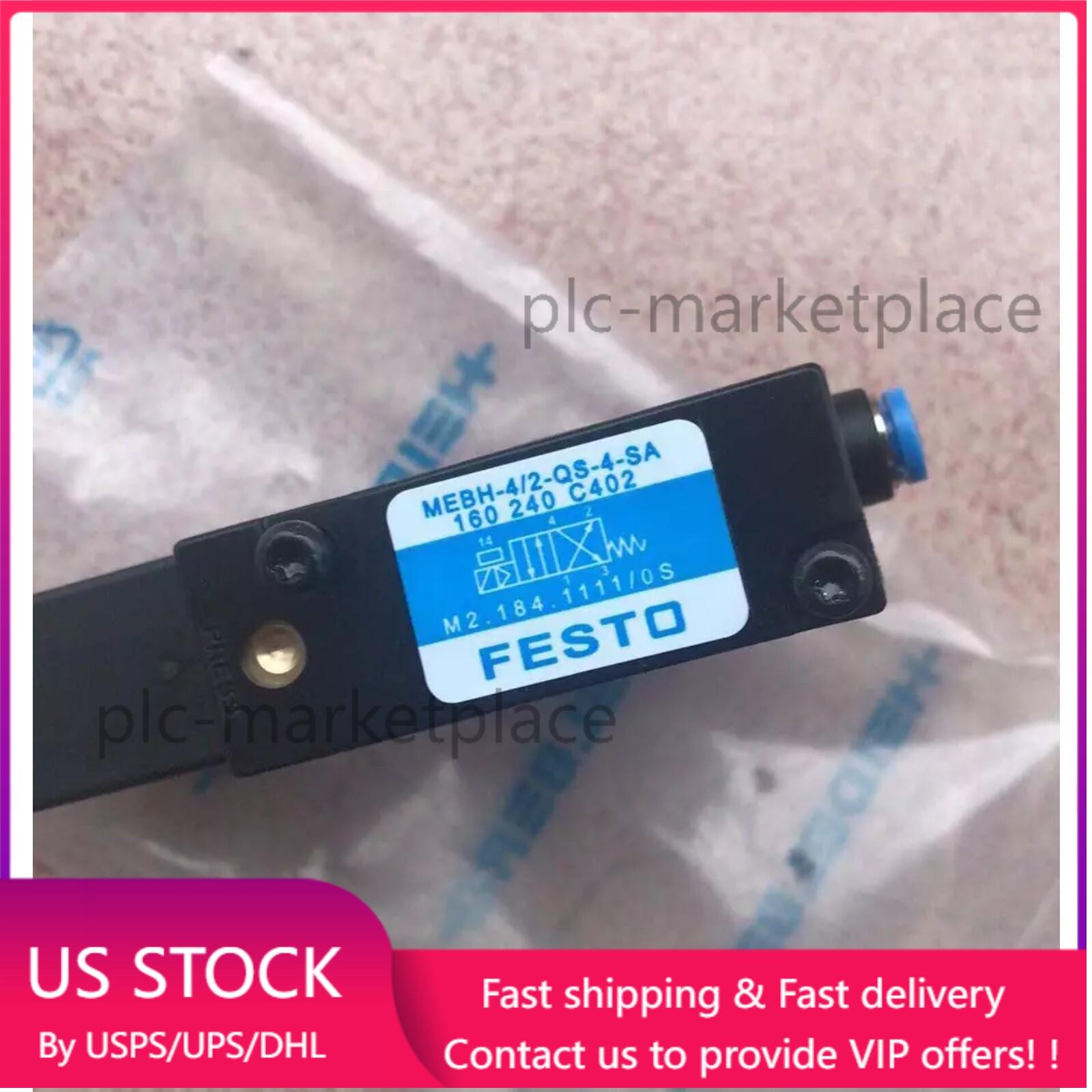 New MEBH-4/2-QS-4-SA Festo 160240 Solenoid Valve Heidelberg MachineFast Shipping