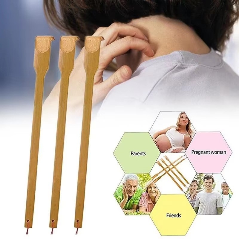 Natural Bamboo Back Scratcher Long Reach Pick Itch Relief Tool Portable US