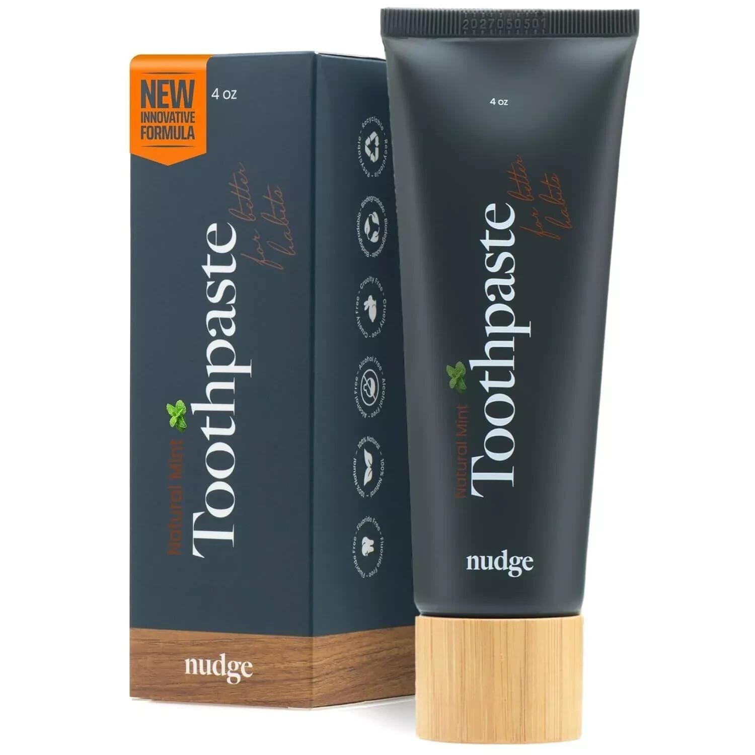 Nudge 10% Nano Hydroxyapatite Toothpaste with Vitamin E, Fluoride-free, Sls Free