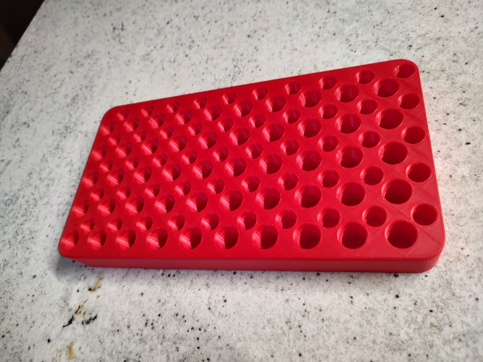 Universal loading/reloading tray. New 3D printed in red.