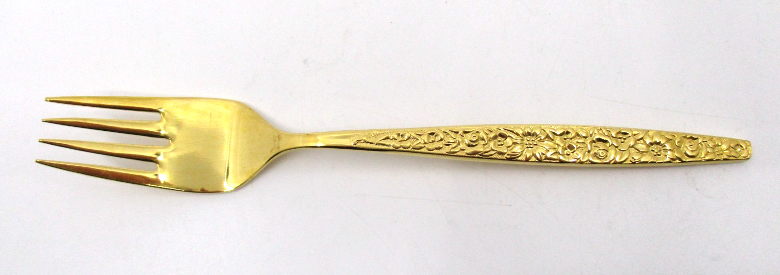 INTERNATIONAL STAINLESS GOLDEN DUBONNET SALAD FORK - 7" - 08I