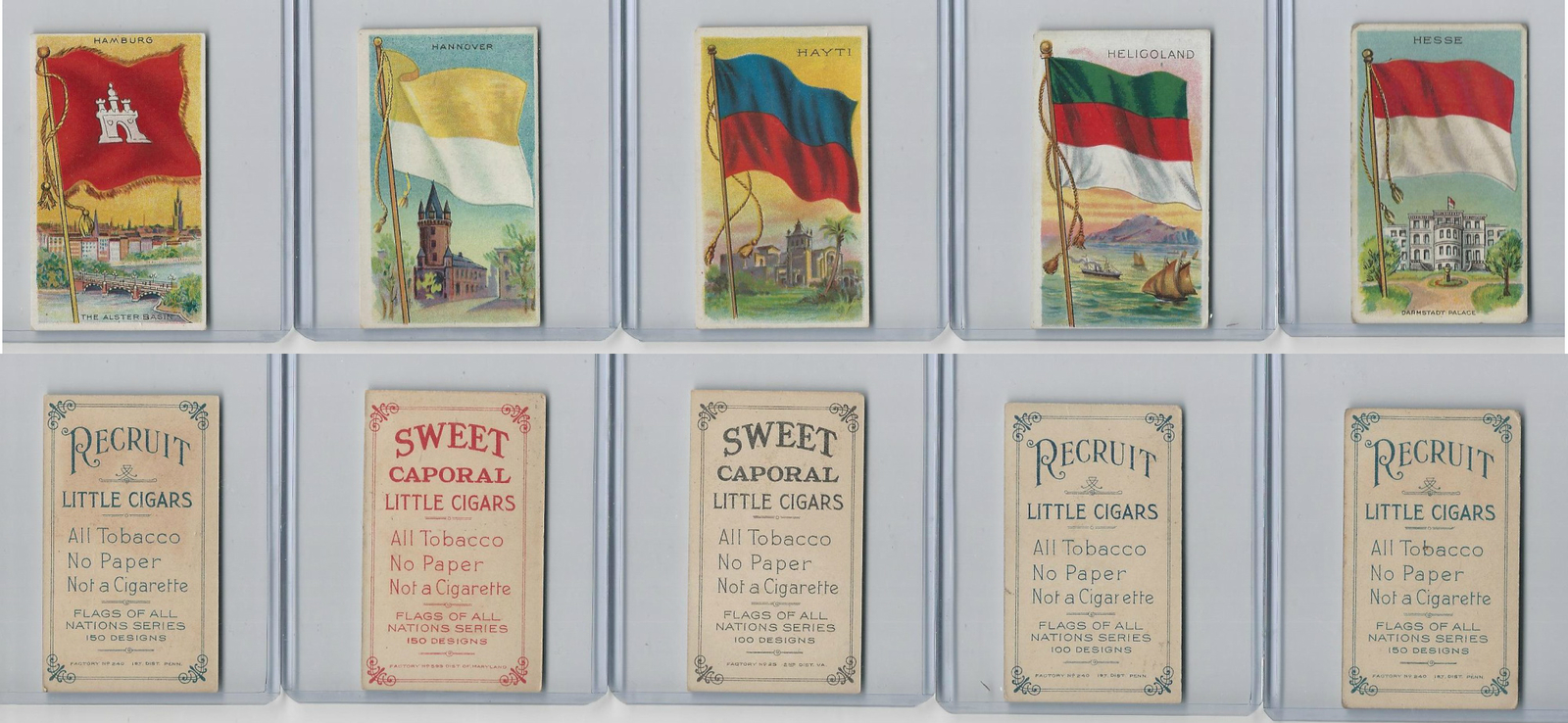 T59 ATC Tobacco, Flags, 1910, Hamburg, Hannover, Hayti, Heligoland, Hesse