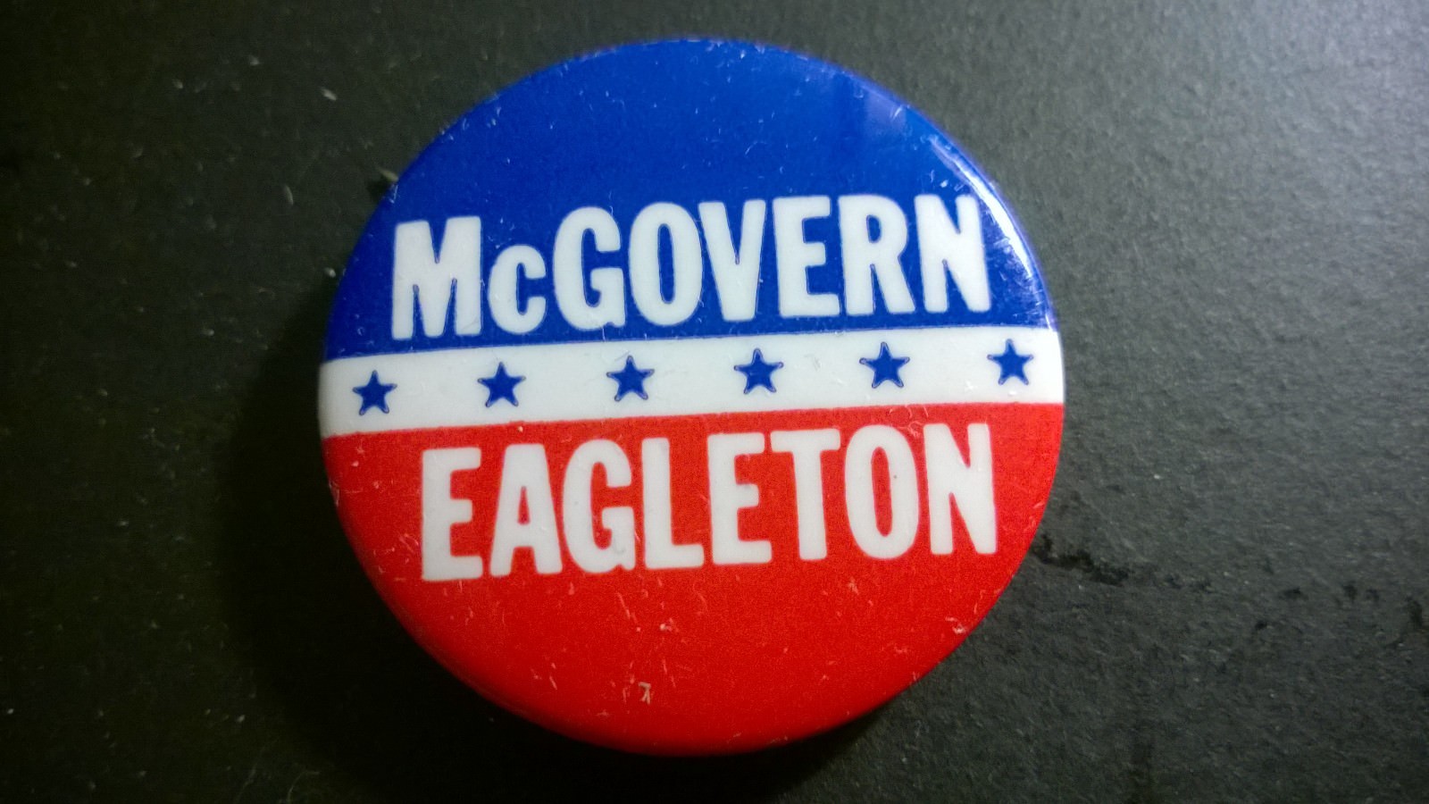 Old Vintage Political Pin "McGOVERN-EAGLETON "  1 1/2  "