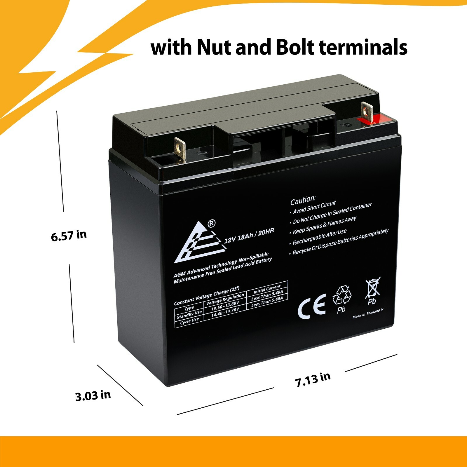 12V 18AH SLA Replacement Battery for Pride Mobility Revo Scooter