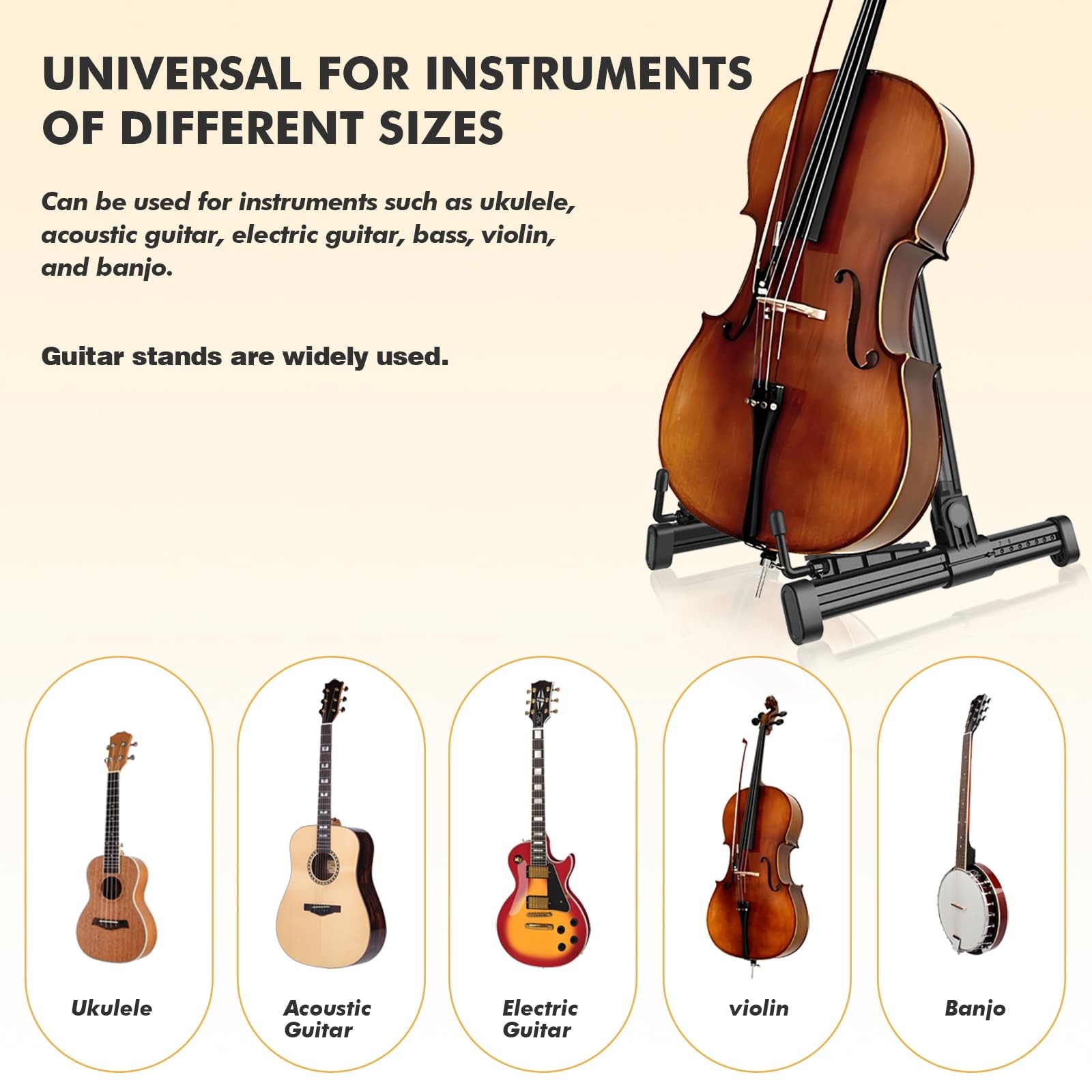 Guitar Stands 2 PACK, Plastic Lightweight A-Frame Guitar Floor Stand, ABS Gui...