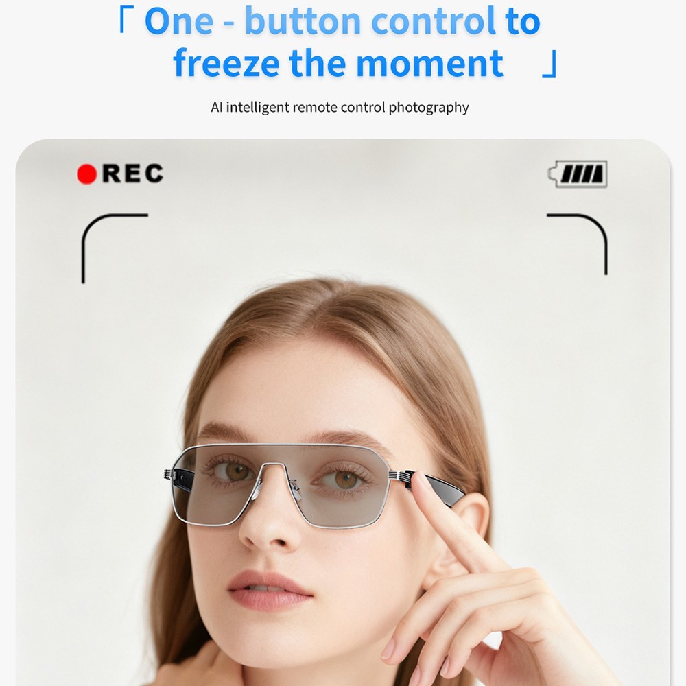 AI Translator Smart Glasses Touch Control Open-ear Bluetooth Headset Headphone