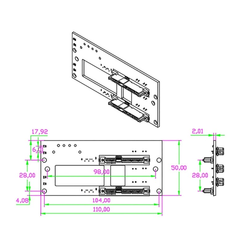 Double 2.5/3.5inch Hard Drive Backplane Large 4D Power Chassis Adapter Plate
