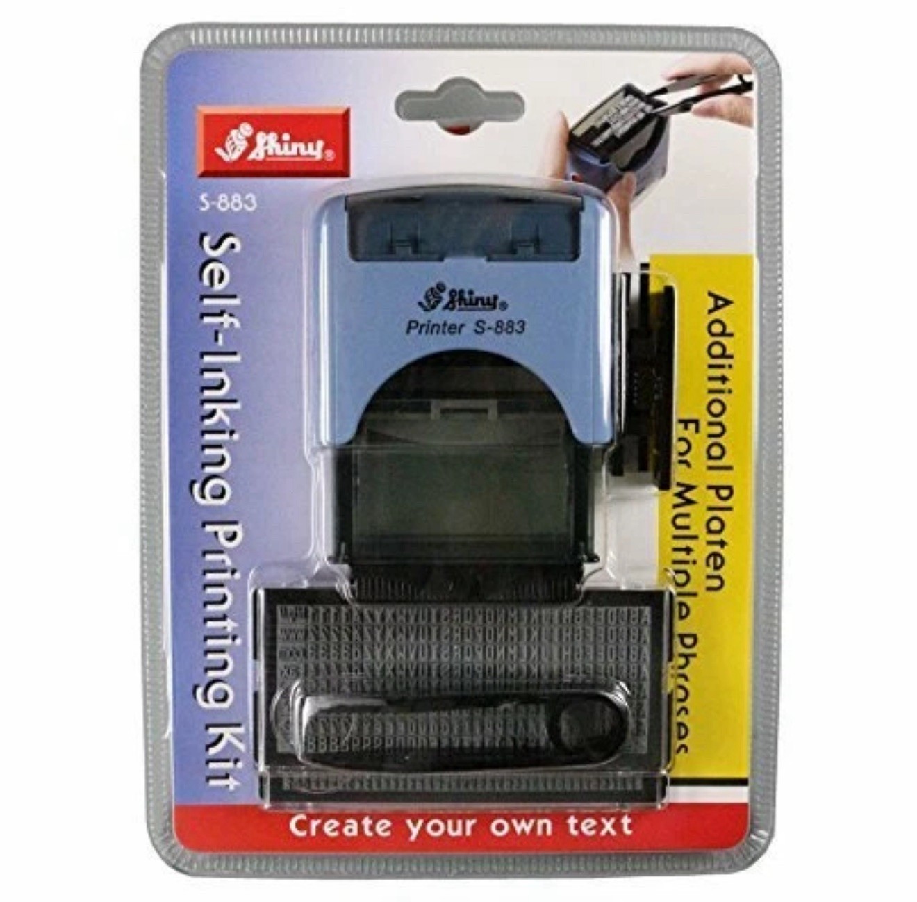 Shiny Self Inking Custom Text Printing Kit (S-883) DIY