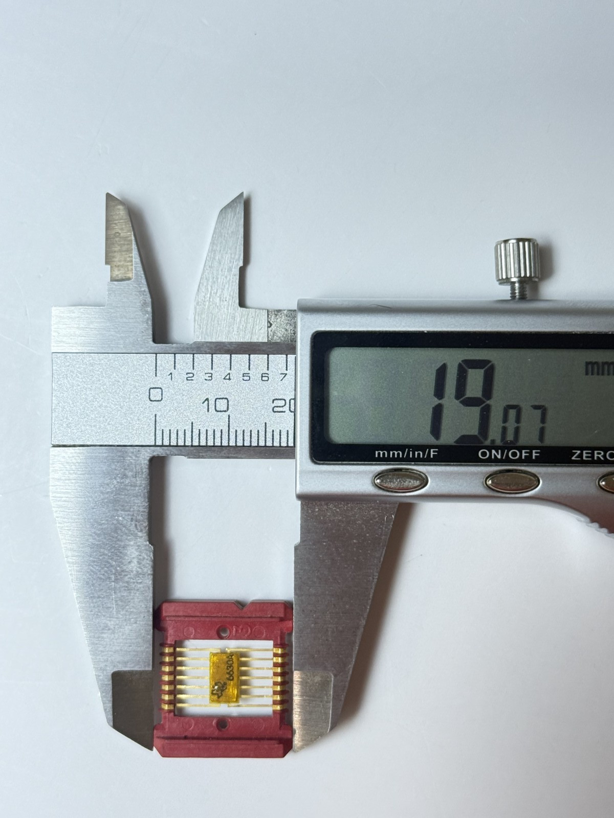 Two 1966 Texas Instruments Integrated Circuits (IC) in Red Carriers
