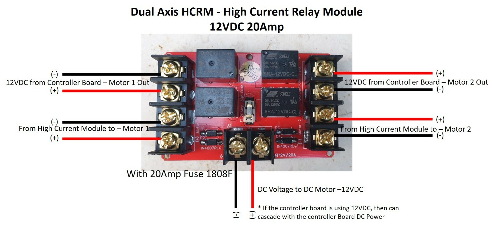 12V 20A Dual Channel Relay Module Solar PV Panel Sun Tracking Control Board DIY