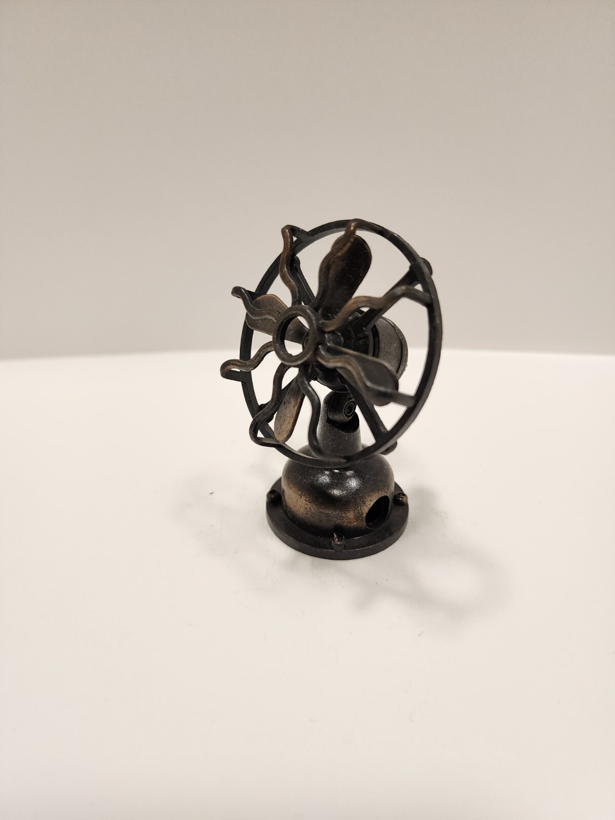 Vintage 70s Fan Die-Cast Pencil Sharpener Made in Hong Kong Miniature
