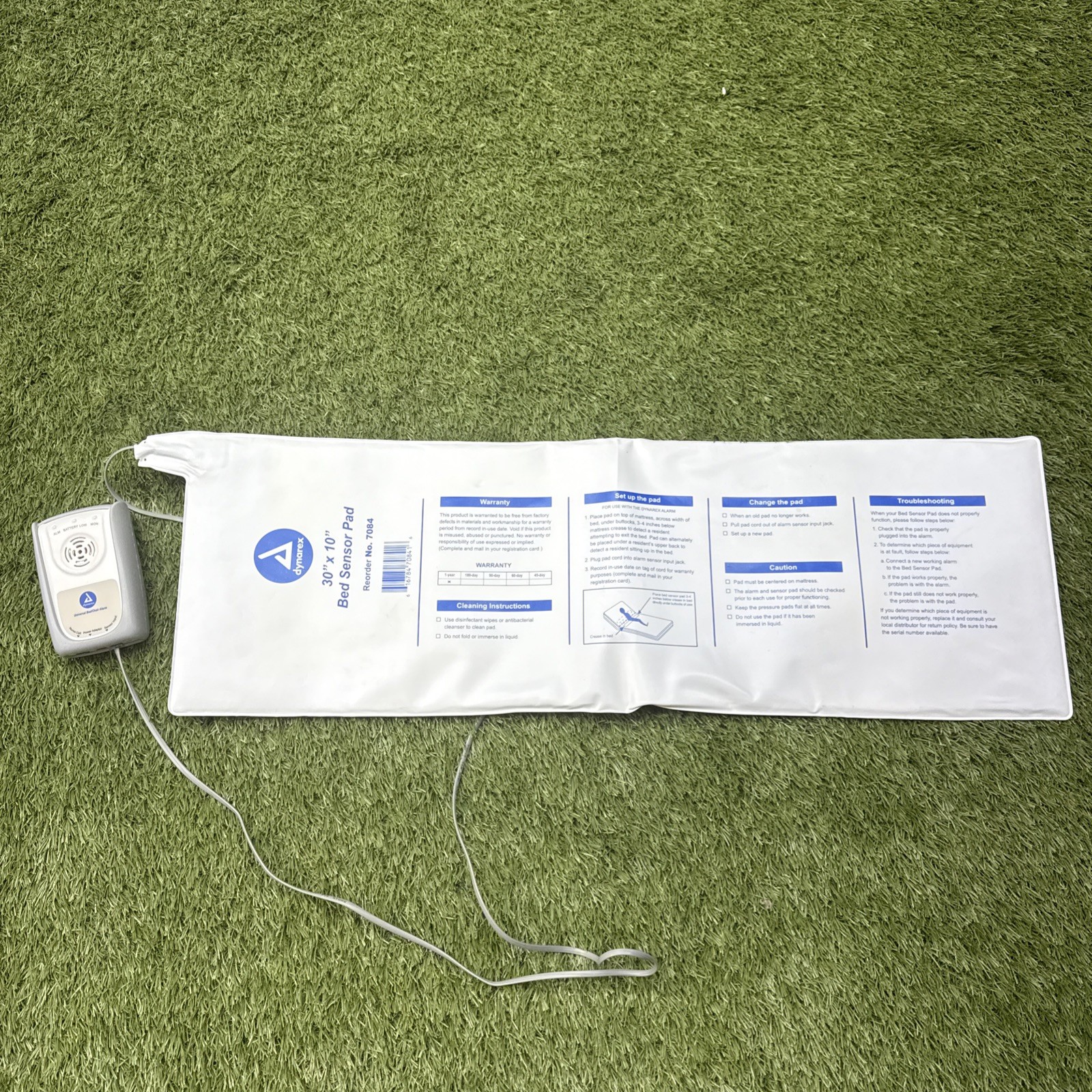 Dynarex Bed Sensor Pad 30" X 10"  PN 7084 - Used With Bed/Chair DYNAREX Alarm