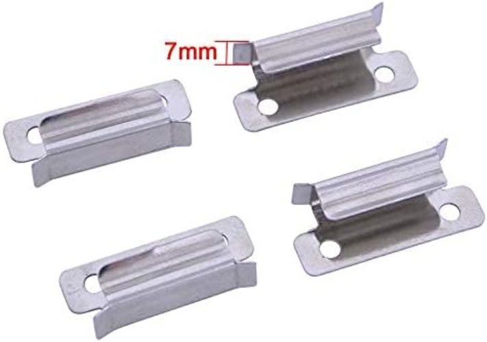 Lightweight Stainless Steel Clips for 3D Printer Heated Beds - 7mm Compatibility
