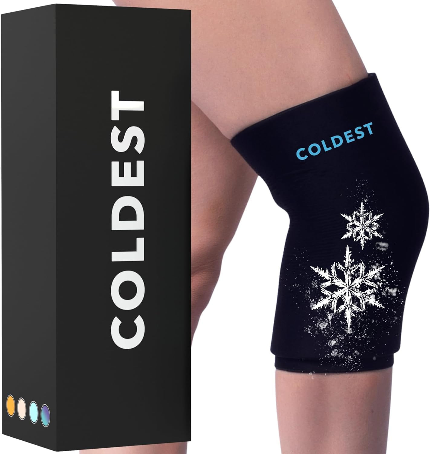 Coldest Knee Ice Pack 360 - Knee Pain Relief Compression, Reusable Gel Ice Wrap