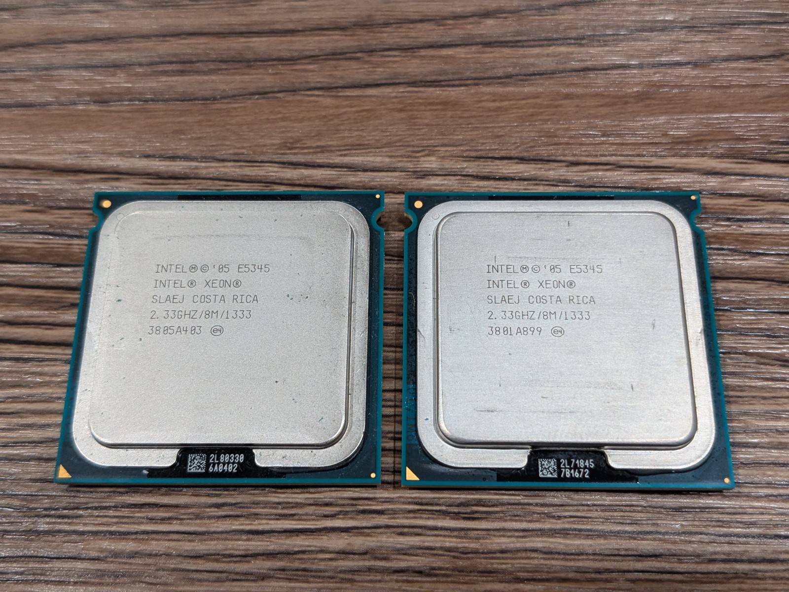 Pair of Intel Xeon E5345 2.33GHz Quad-Core LGA771 Processors SLAEJ