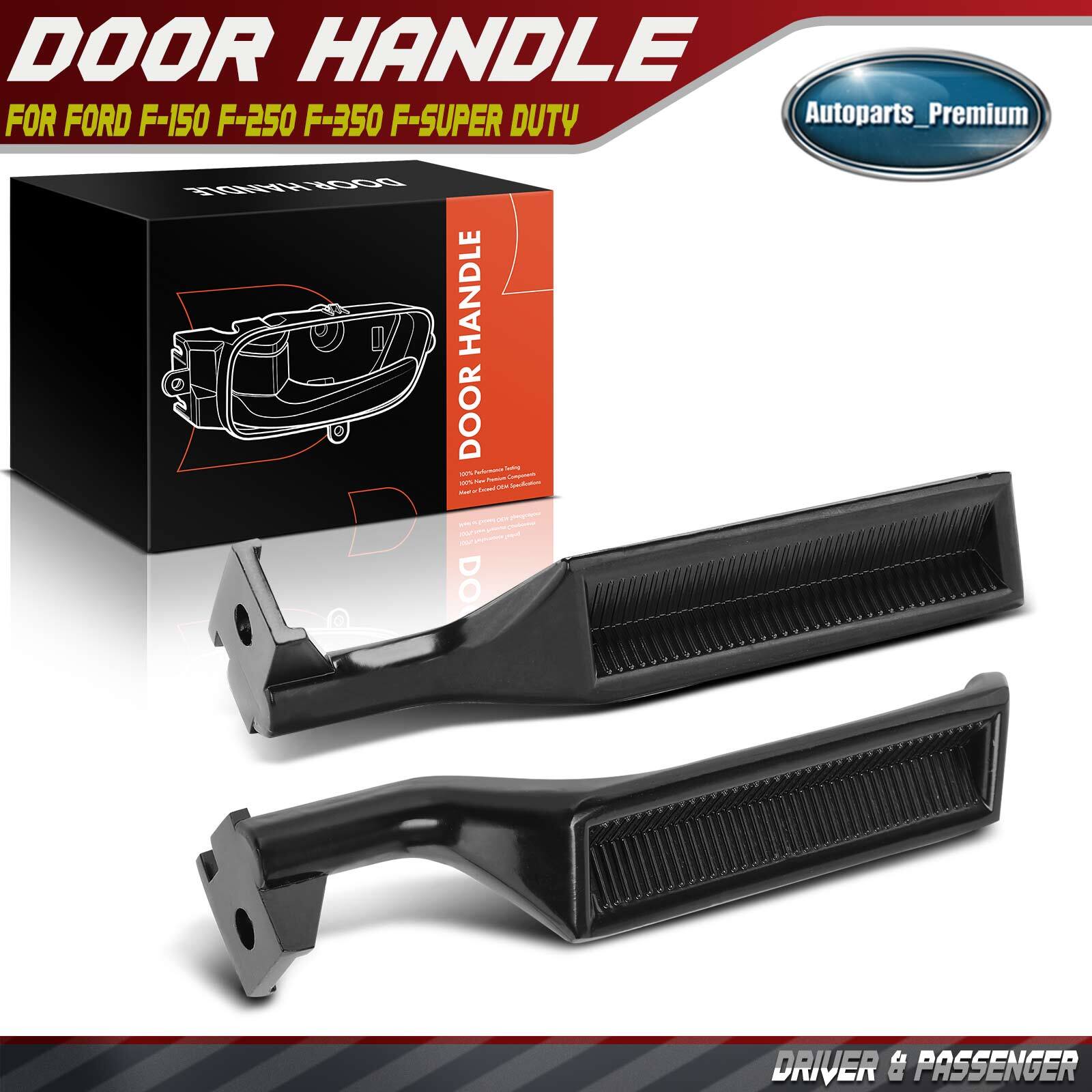 2Pcs Black Textured Left and Right RH Interior Door Handle for Ford F-100 F-150