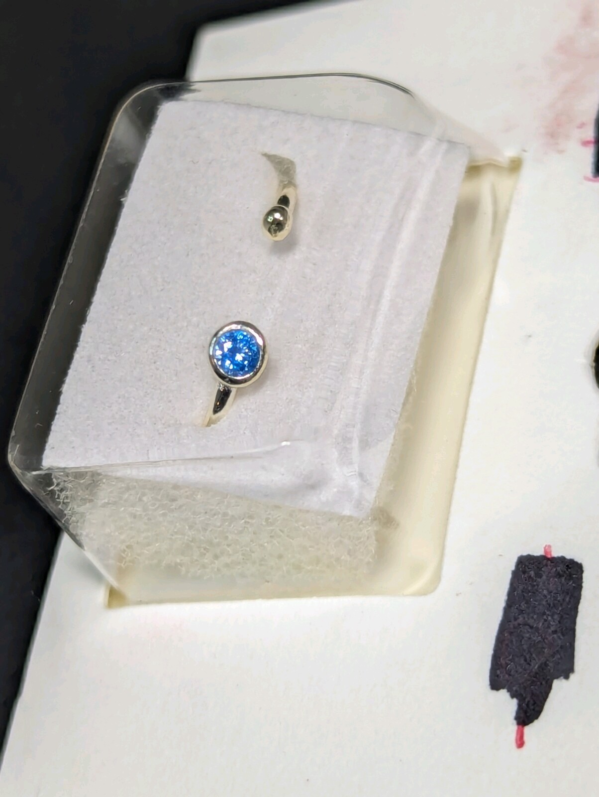 Cato Sterling Silver Blue Cubic Zirconia Toe Ring
