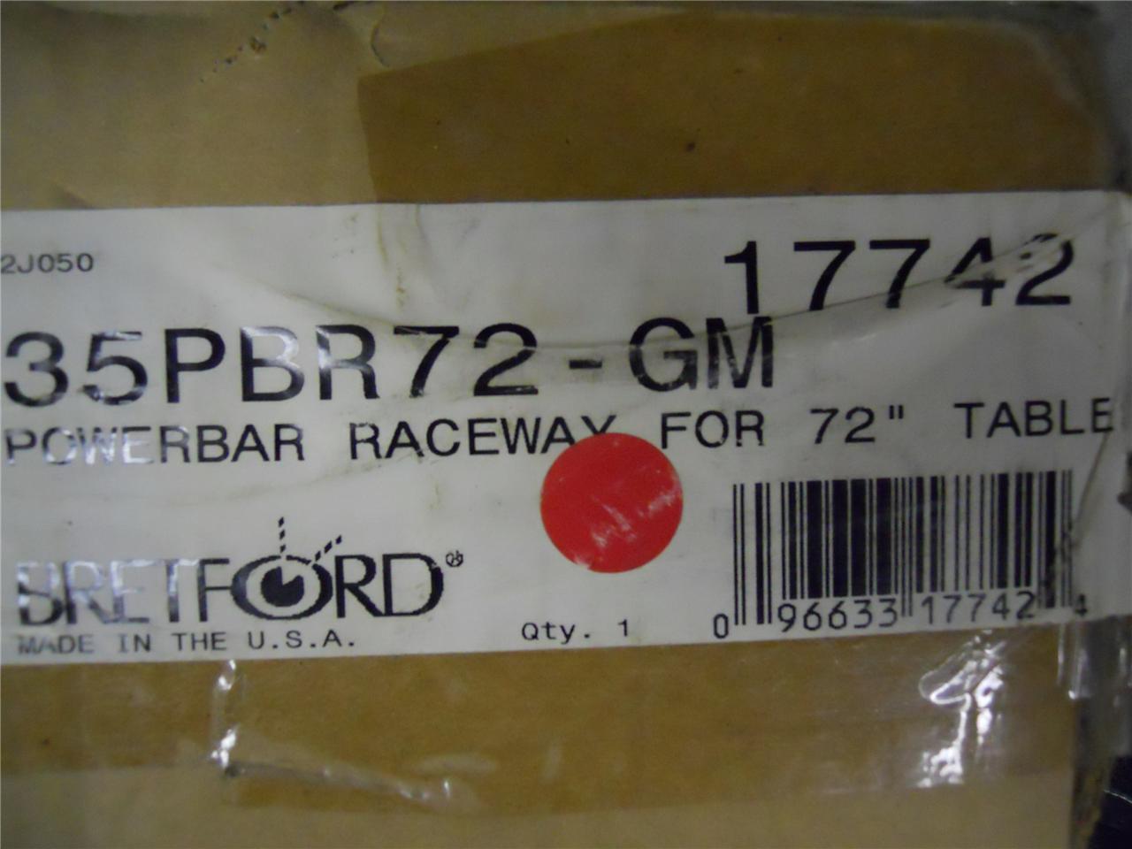 Bretford POWER BAR RACEWAY 72" TABLE 359PBR72-GM Hardwire/software components
