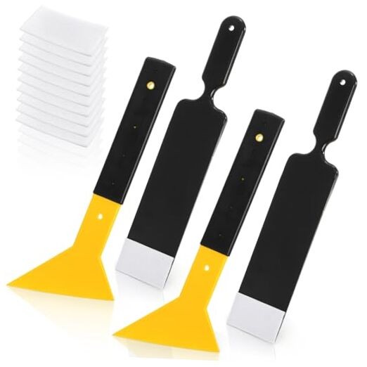 4 Pieces Window Tint Tools, Long Handle Bulldozer Squeegee Scrubber Paddle