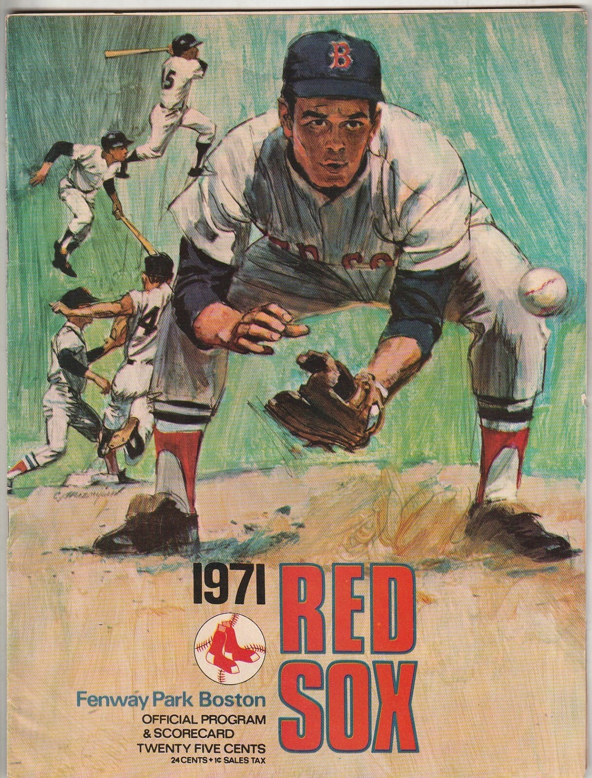 1971 Boston Red Sox vs Chicago White Sox Baseball Program---Yaz--Tony Conigliaro