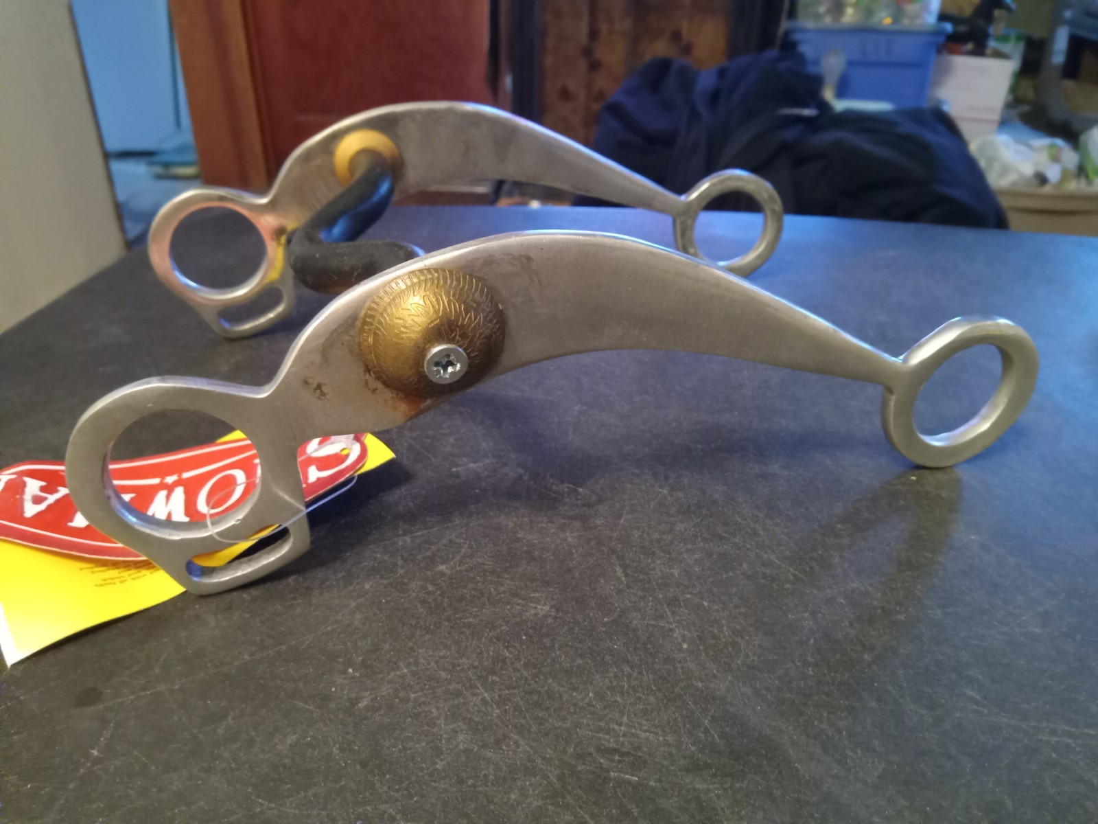 New grazing cutting bit 4 3/4 in sweet iron mouth aluminum cheeks