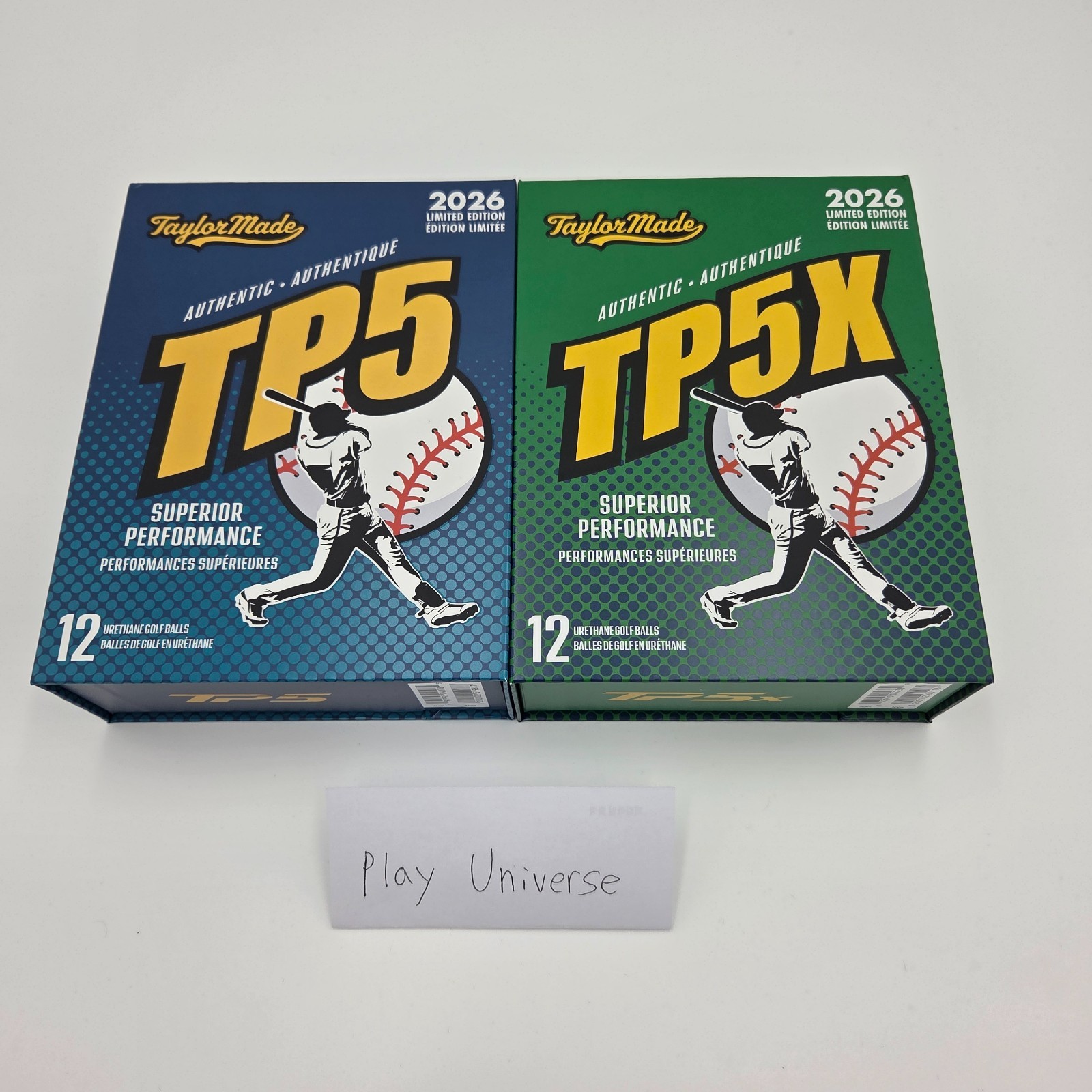 TaylorMade Genuine TP5 TP5x Pix Baseball 2026 Limited Edition Golf Ball 1 Dozen