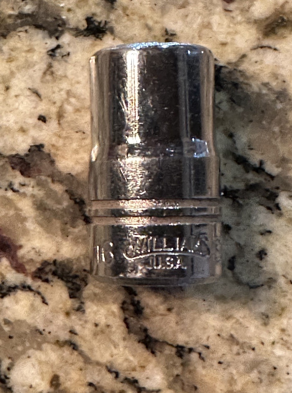 WILLIAMS ST-814 7/16" x 1/2" DRIVE 8 POINT SHALLOW SOCKET NICE MECHANIC TOOL
