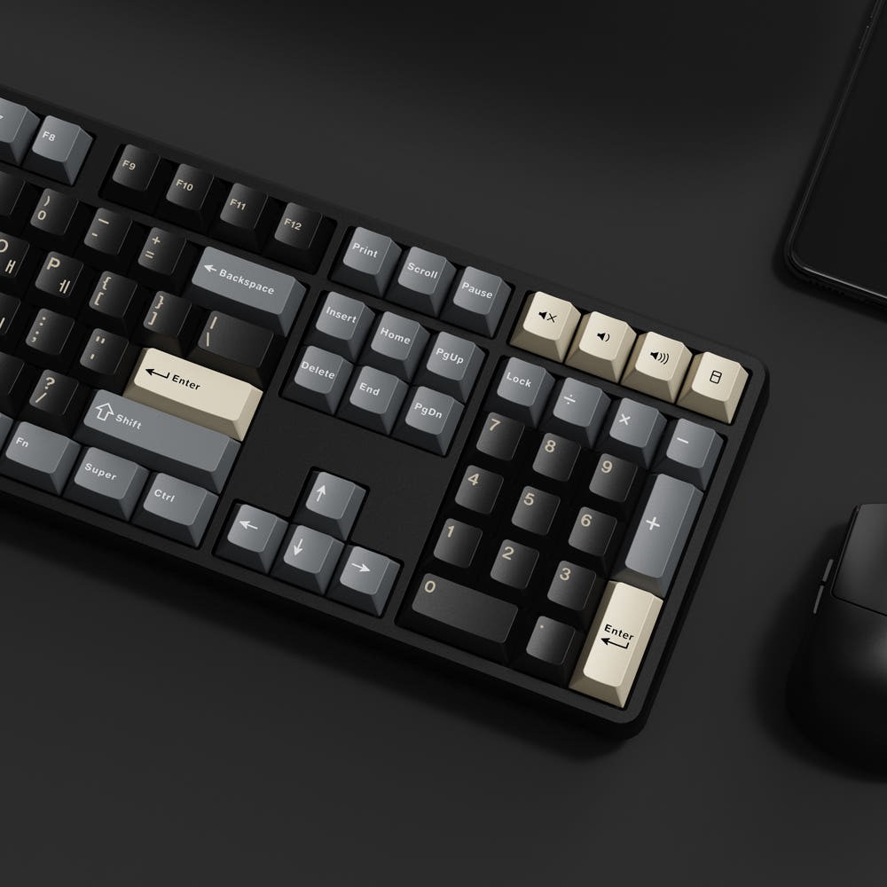 Hansung GK798PRO Royal Black Full-Size 3-Mode Mechanical Keyboard Egg Stone 45g