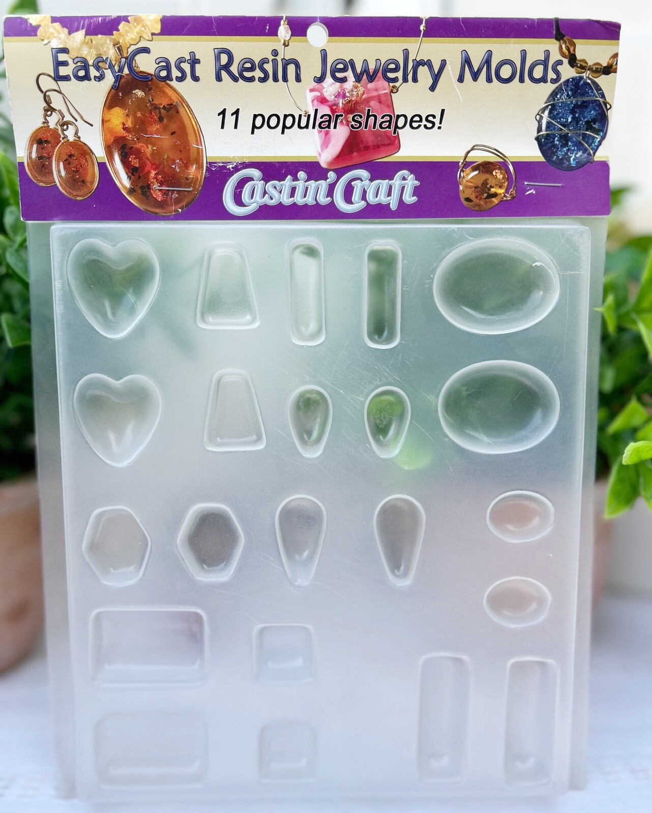 Easy Cast Jewelry Mold For Epoxy Resin Casting 11 Shapes (1 Piece)
