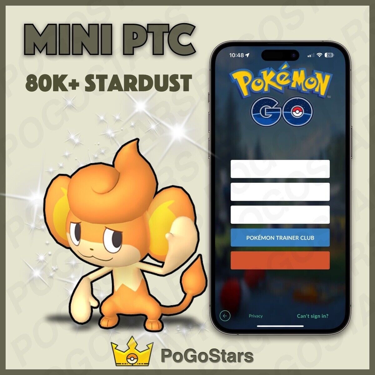 Pokémon PTC GO - Shiny Pansear - 80K Stardust✨Read Description✨
