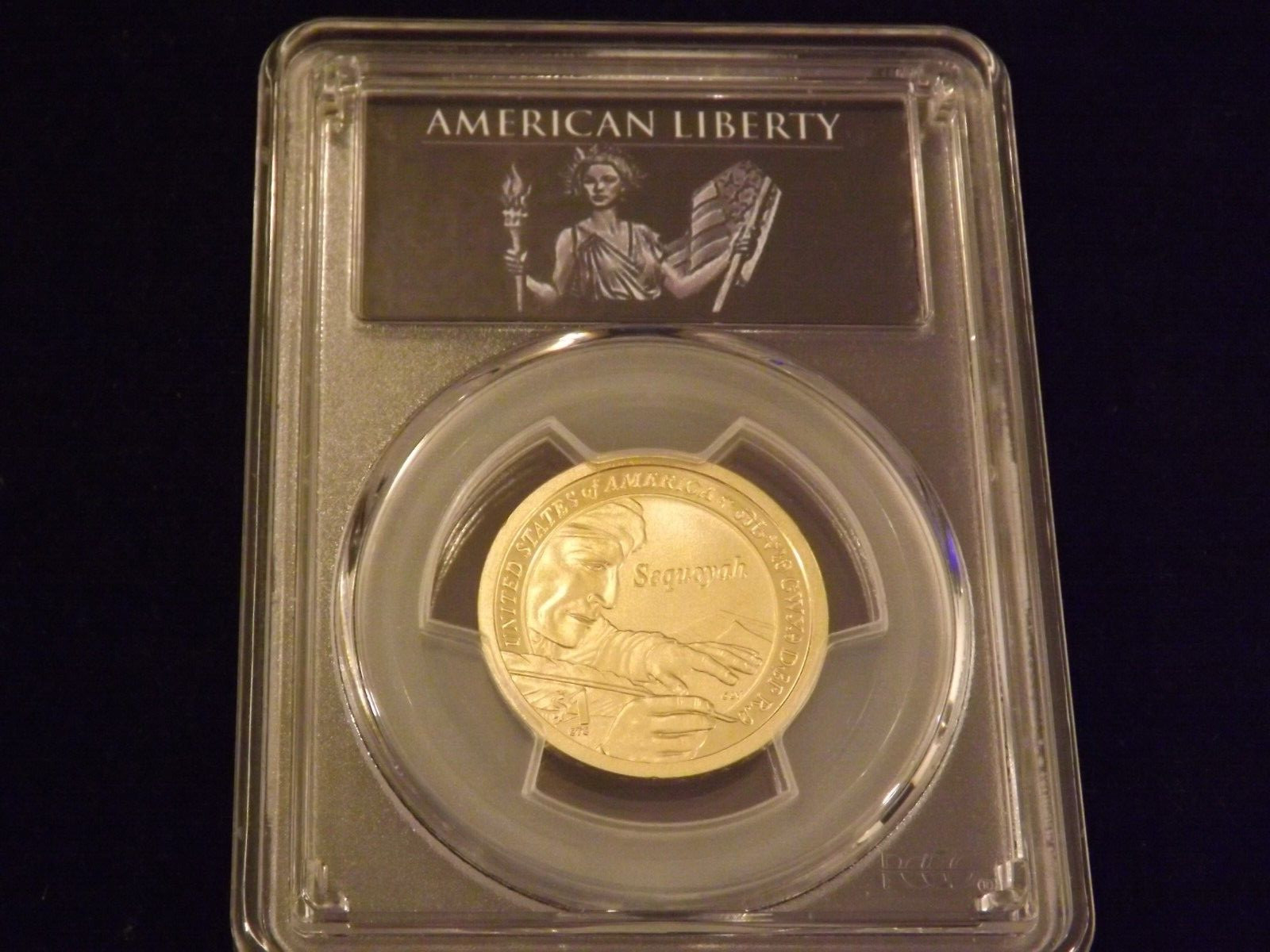 2017-S   $1  Native American  Enhanced   First Day Of Issue     PCGS  SP 70