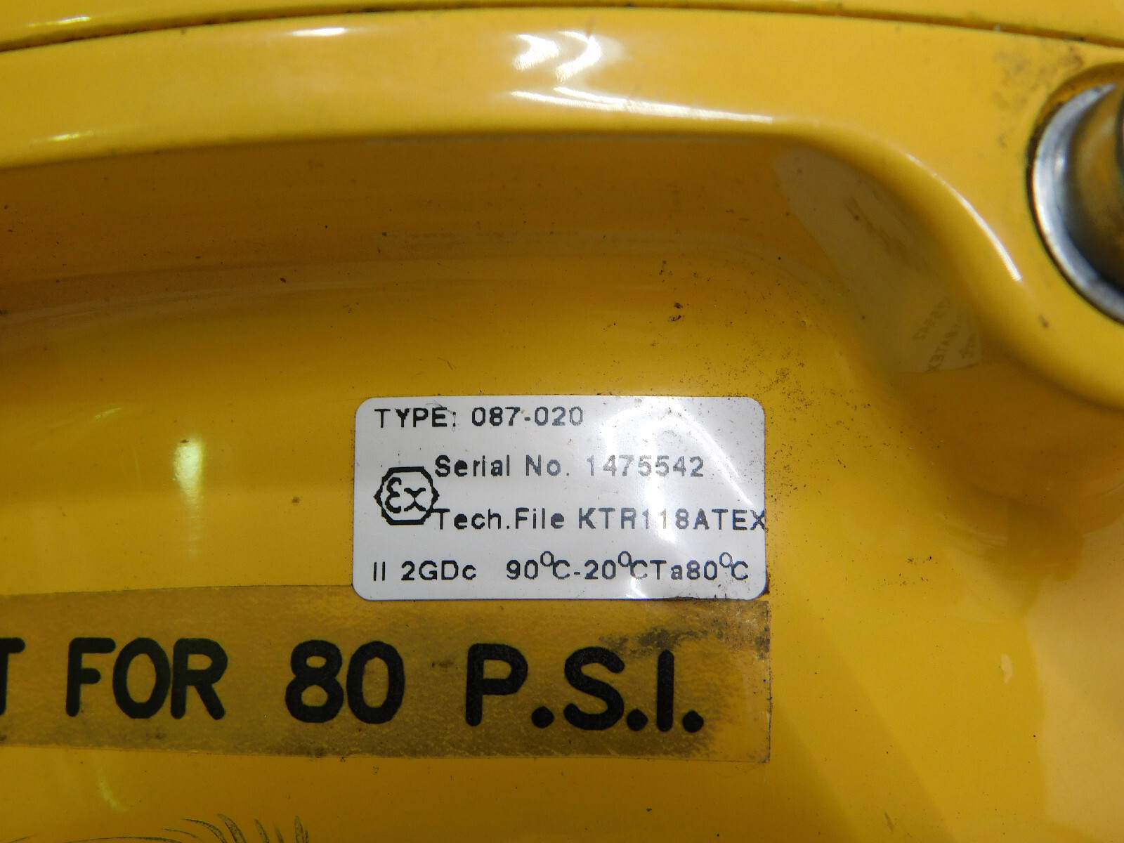 Kinetrol Spring Return Double Acting Actuator 087-100, 087-020