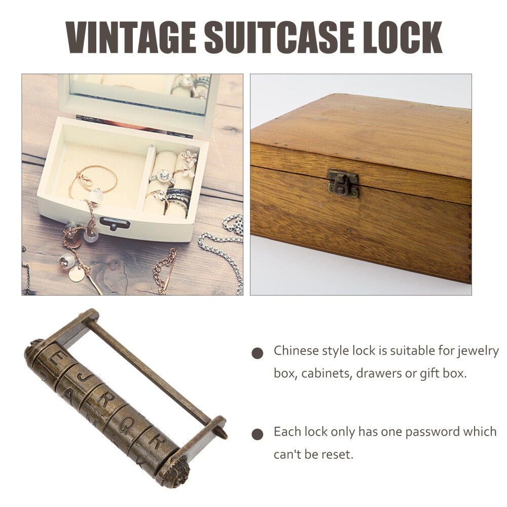 1PC Antique Code Door Lock Code Lock Word Lock Password Door Lock Friends Photo