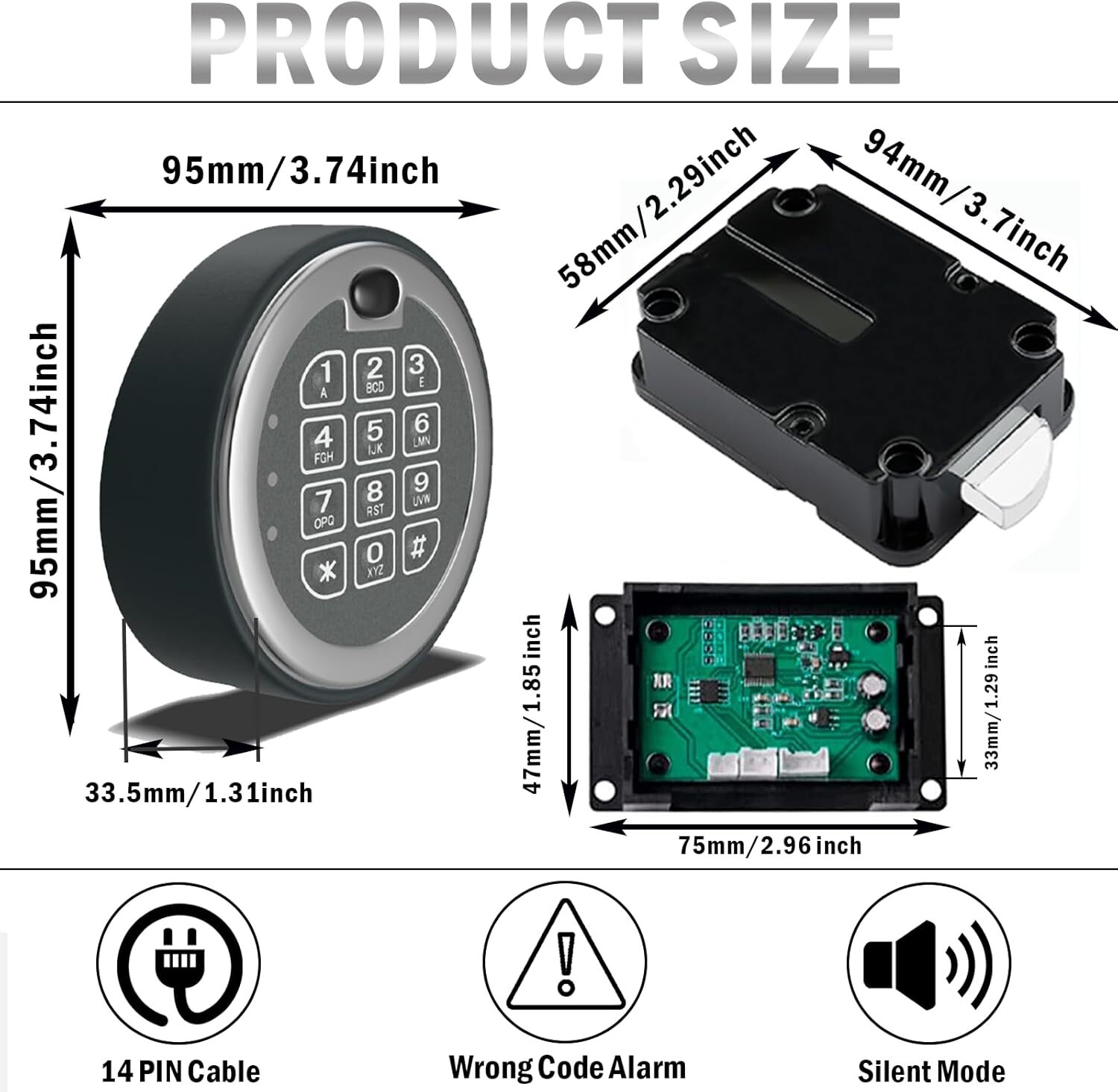 Electronic Digital Keypad Gun Safe Lock Replacement - Secure & Reliable Access