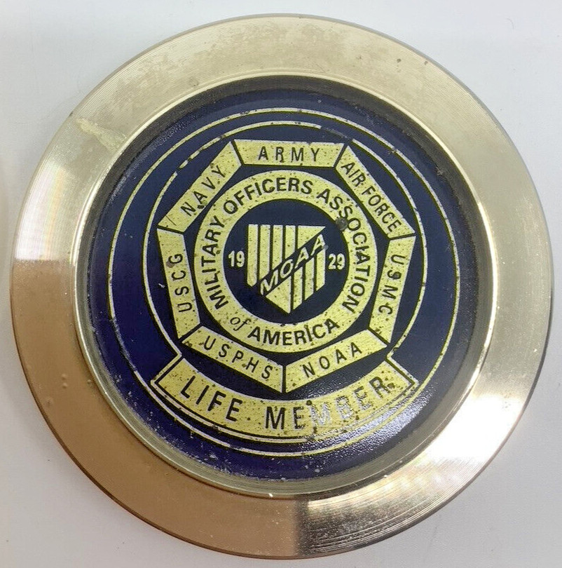 Military Officers Assoc. Magnifier & Paperweight – Veteran Gift $12