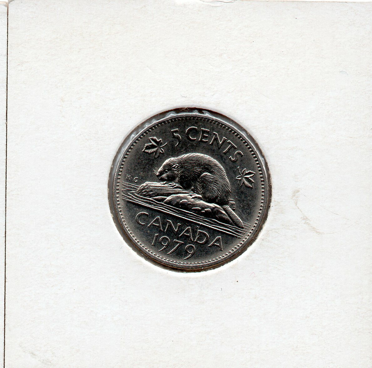 1979 CANADA 5 CENTS QUEEN ELIZABETH II COIN  IN 2X2 HOLDER