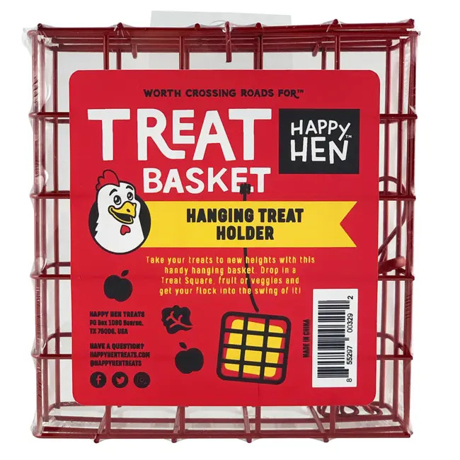 Happy Hen Treat Basket Hanging Holder Chicken