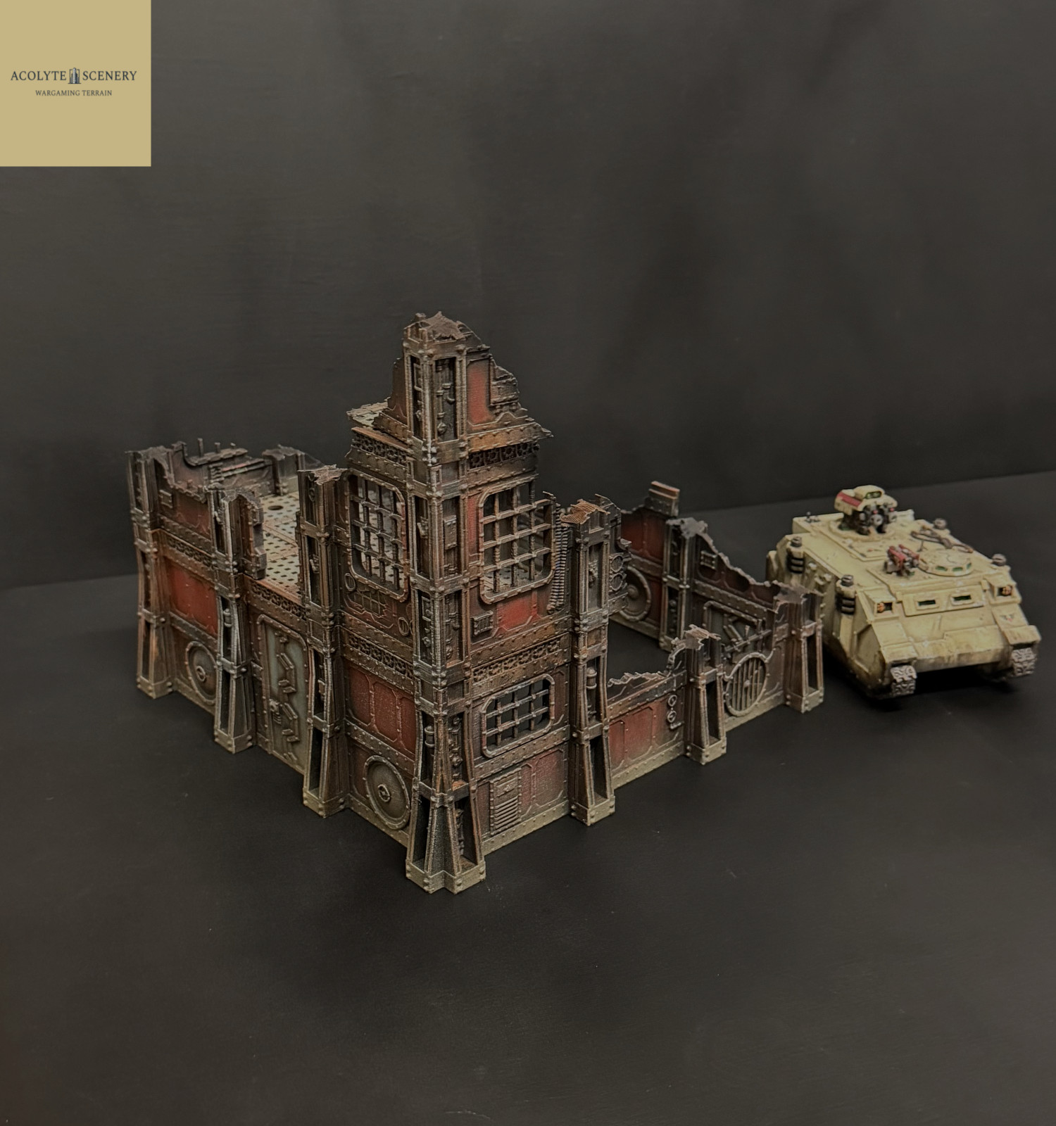 Wargaming Terrain Ruins Easy-Build Stronghold B compatible with Warhammer 40k