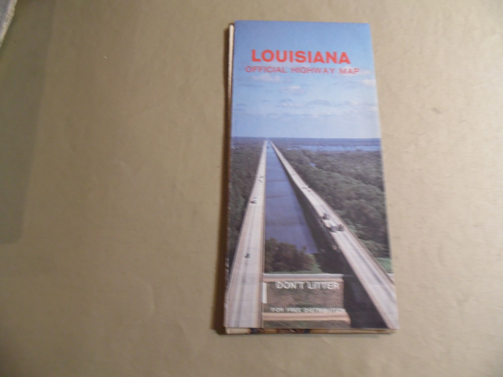 Louisiana Official Highway Map / Circa 1992 / Free Domestic Shipping