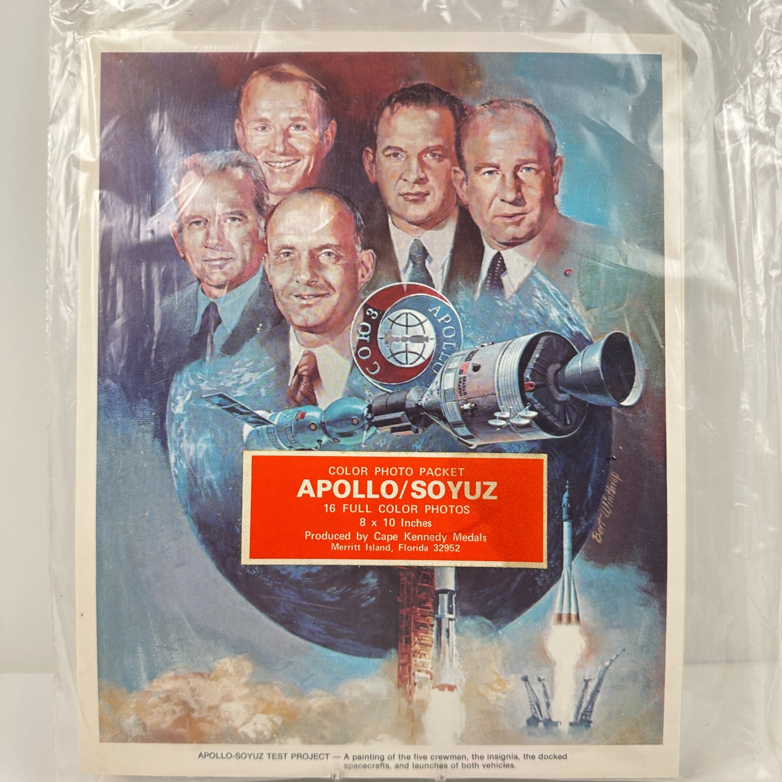 Apollo Soyuz 1975 Sealed 16 Photo Pack Cape Kennedy Medals NASA ASTP Provenance